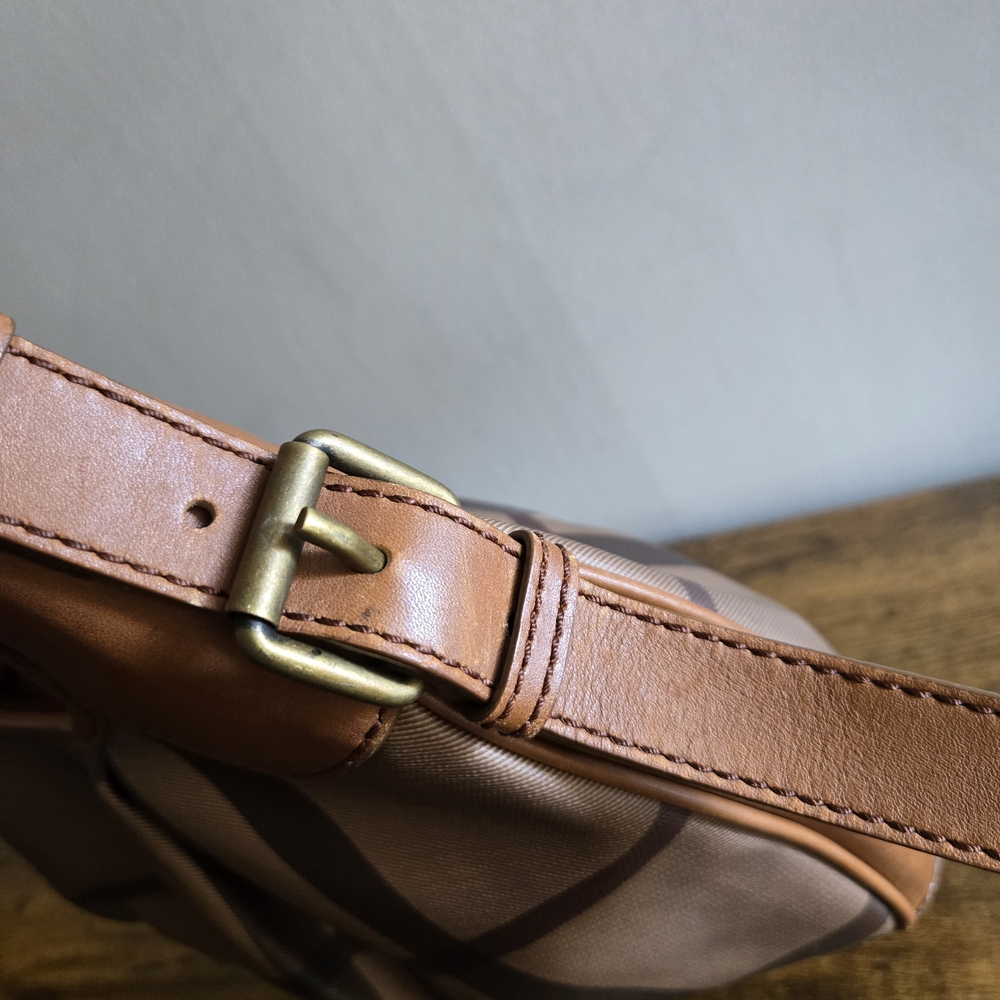 Burberry Tan and Brown Plaid Shoulder Bag - Picture 3 of 7